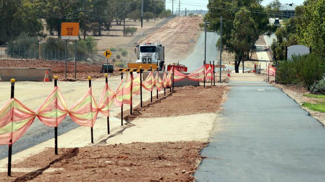 The Farrer Road upgrade works photographed in January 2020. The roadworks are now complete and traffic are allowed back on the full-stretch of road. 