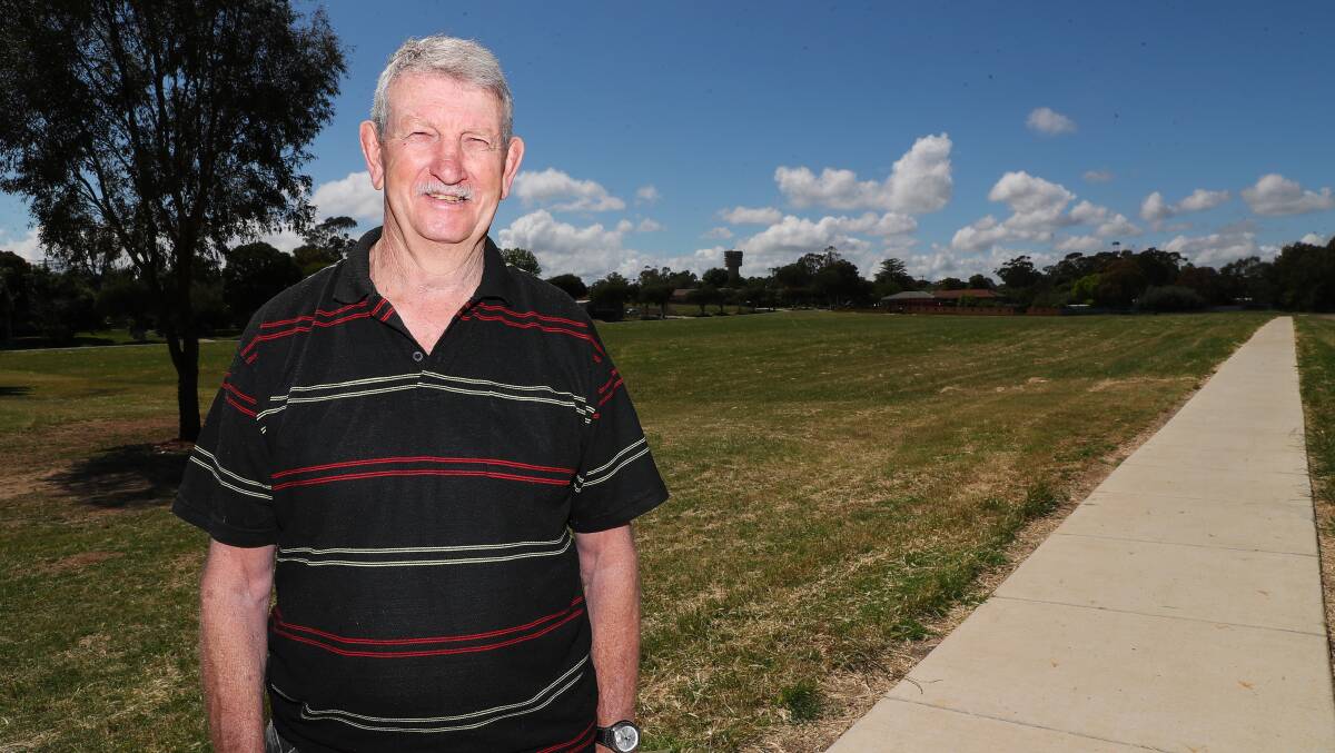 UNTAPPED POTENTIAL: President of the Forest Hill Progress Association Kevin Kerr has a grand vision to transform park into memorial garden. Picture: Emma Hillier 