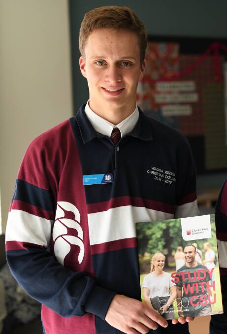Wagga Christian College year 12 student Calvin Combs is going to the career expo with hopes to find out more about accommodation.