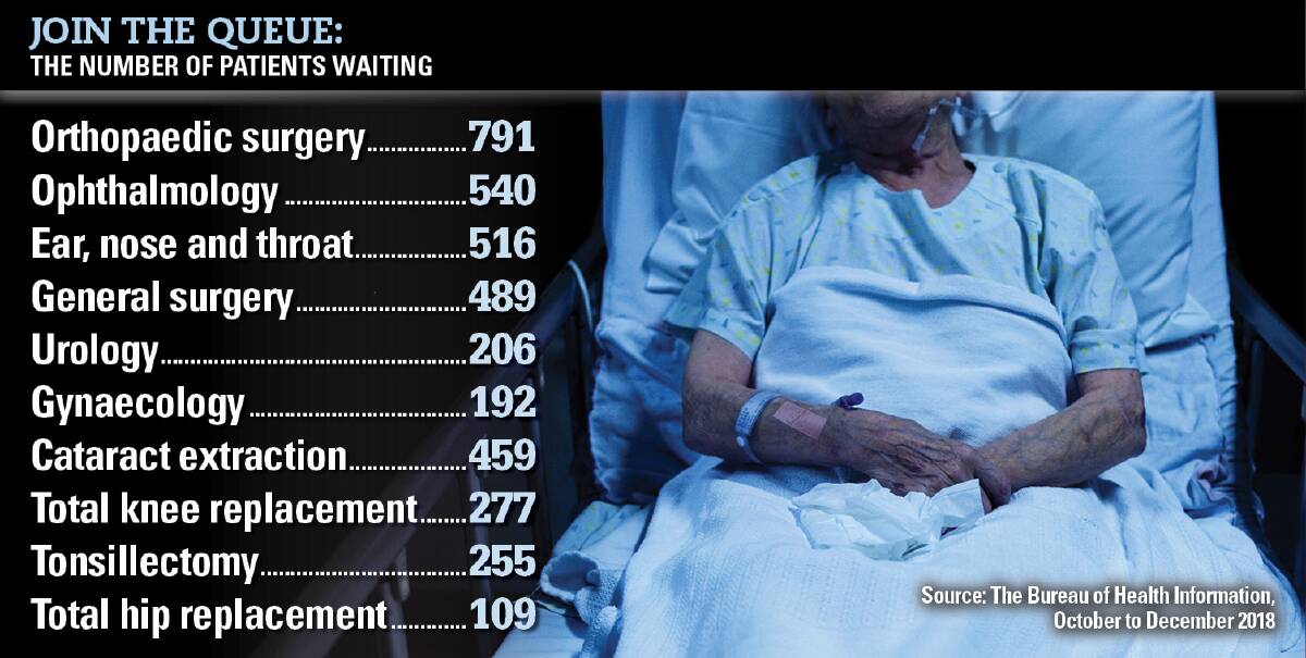 WAGGA'S TOP TEN: The most common surgeries that have the highest number of patients on the waiting list at the Wagga Base Hospital at the end of the October to December 2018 quarter.
