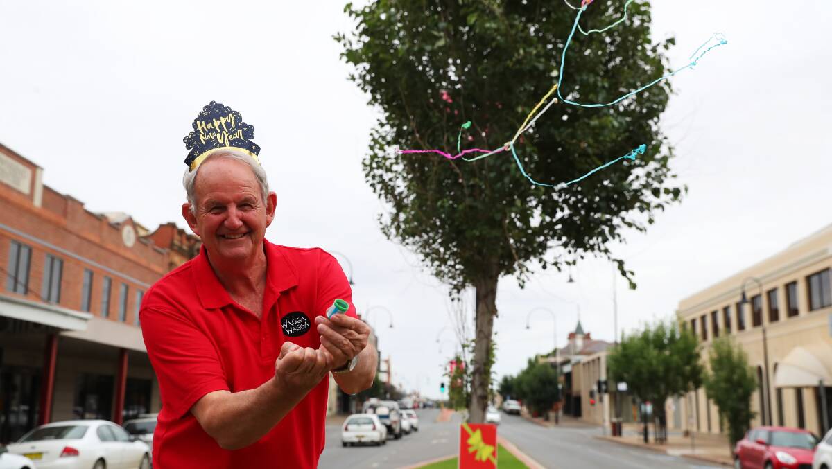 PARTY POPPIN': Wagga mayor Greg Conkey is ready celebrate the end of the year and start of 2021. Picture: Emma Hillier 