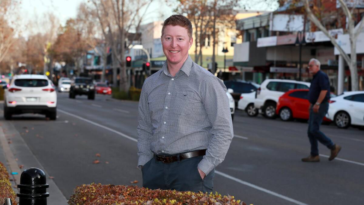 RELIEF: Wagga Business Chamber vice-president Caleb Richards looks forward to seeing a vibrant central business district post-COVID-19. Picture: Les Smith