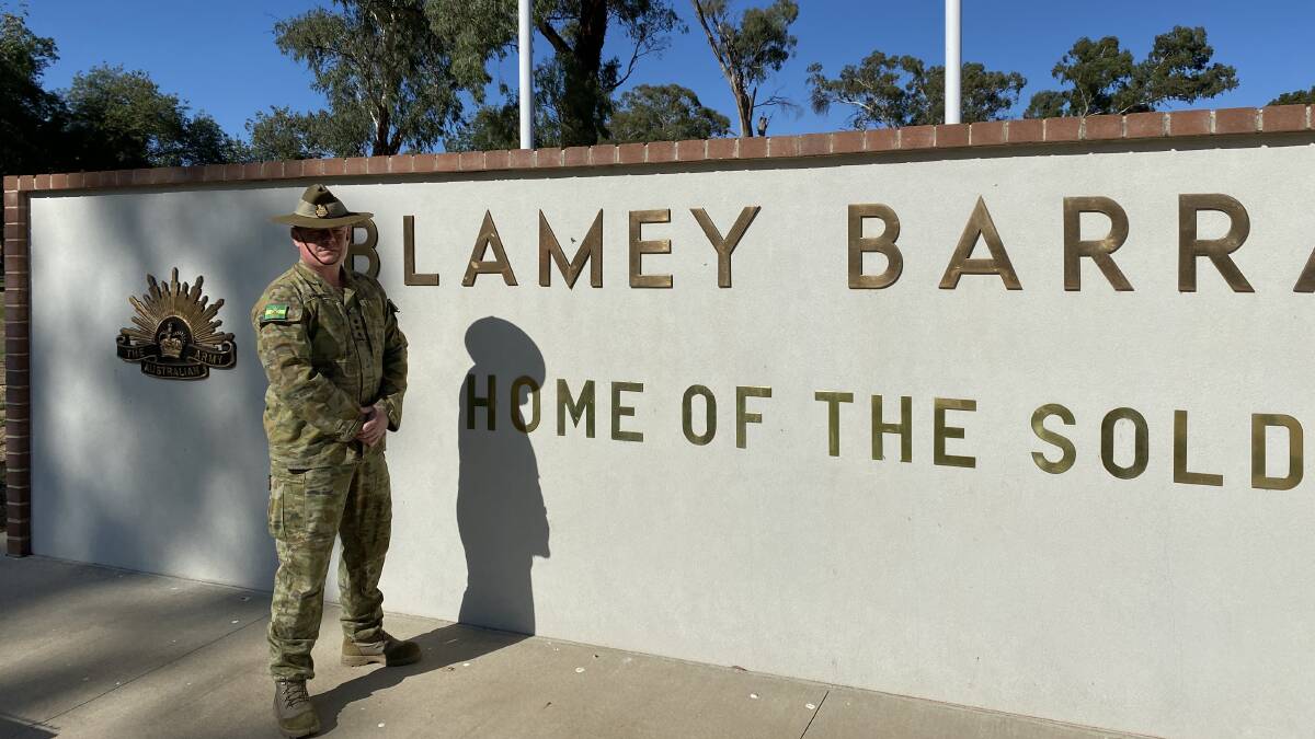 Kapooka Commandant Colonel Jim Hammett outside Blamey Barracks at Kapooka. 