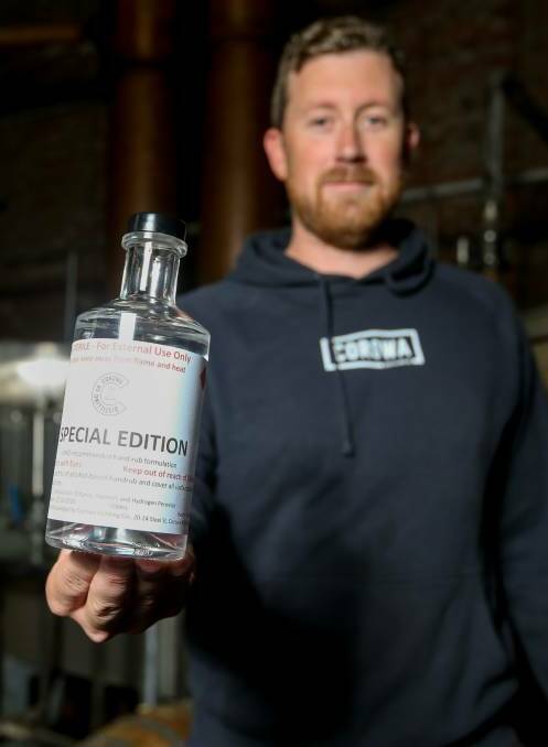 SPECIAL EDITION: Corowa Whisky and Chocolate Factory managing director Dean Druce shows off the new product. Picture: Tara Trewhella
