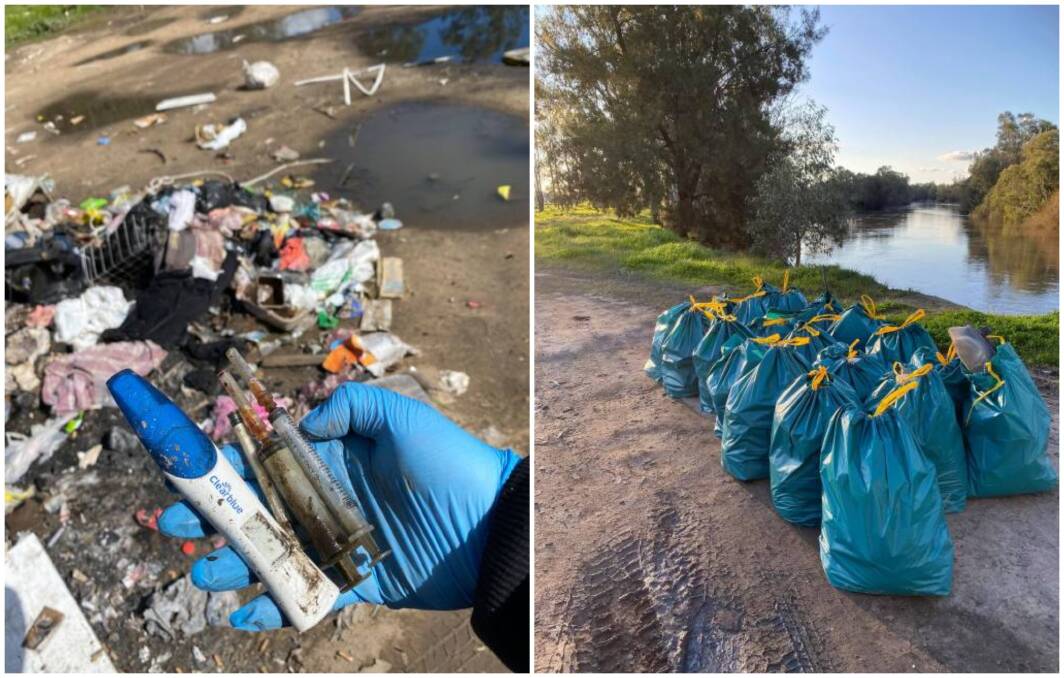 Rubbish illegally dumped at the end of McNickle Street earlier this year. Pictures: Supplied 