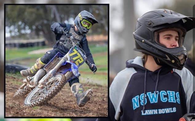 TRAGIC LOSS: Coolamon's Beau Hilton, 15, riding his motorbike. Picture: Wagga Motorcycle Sports Club 