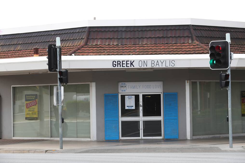 The former Greek on Baylis restaurant will be transformed into a new gym. Picture: Daina Oliver
