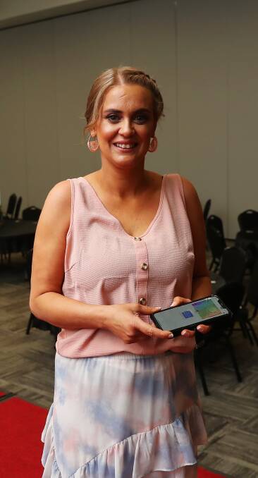 Wagga's Leanne Sanders on the day of her app launch. Picture: Emma Hillier