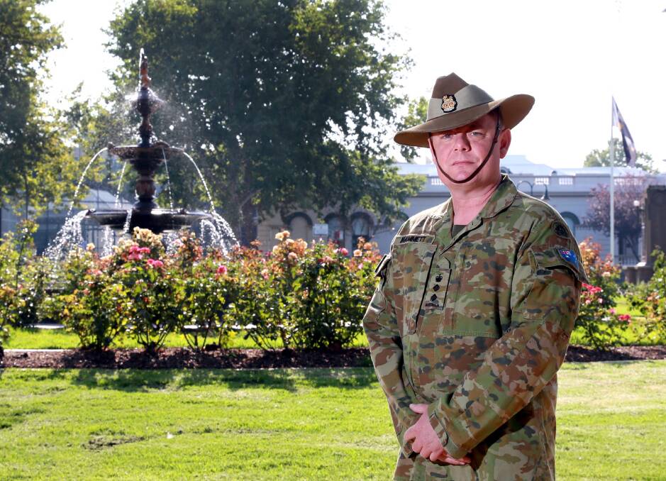FULL CIRCLE: Kapooka army training base's new commandant Jim Hammett leapt at the opportunity to take the role. Picture: Les Smith