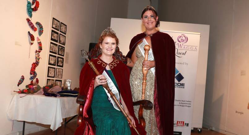 CALLED OFF: Miss Wagga Hannah Smith and Community Princess Brittany Hackett crowned at last year's ceremony. This year's quest was postponed. Picture: Les Smith
