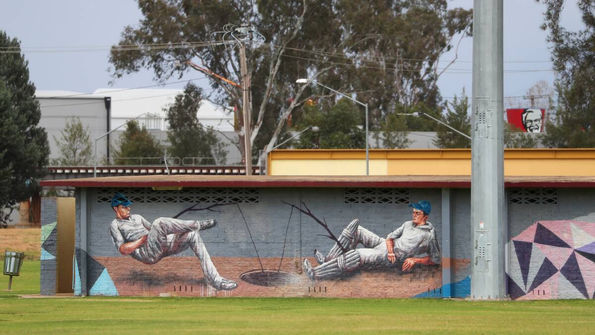 GOODBYE: A mural created by Australian artist Fintan Magee will be removed when the Bolton Park amenities block is demolished as part of the park's master plan. Picture: Emma Hillier