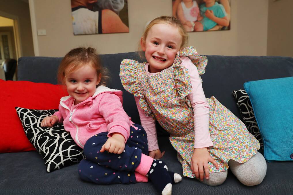 ALL SMILES: Matilda and Dorothy Pattison enjoying an afternoon at home. Picture: Emma Hillier
