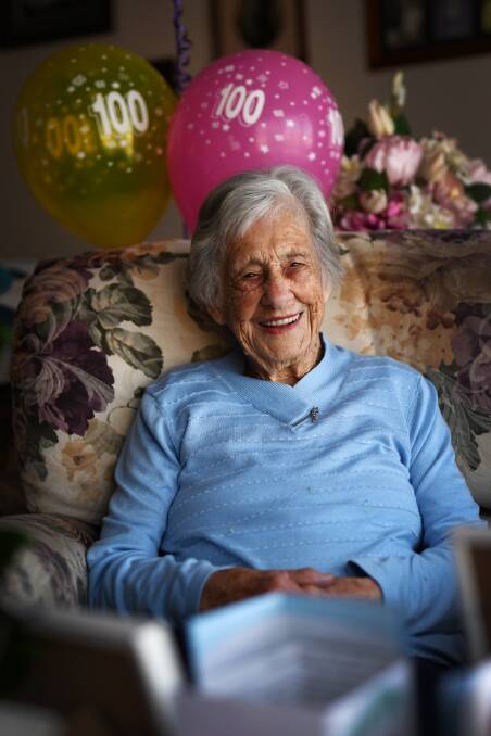 LOVING LIFE: Jean Bateman on her 100th birthday.