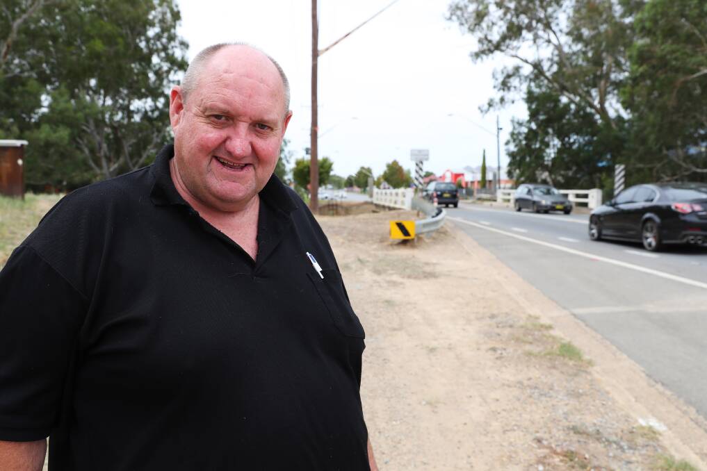 GOOD MOVE: Professional driver Peter Rex supports the upgrade of Marshall's Creek bridge expected to start next year. Picture: Emma Hillier 