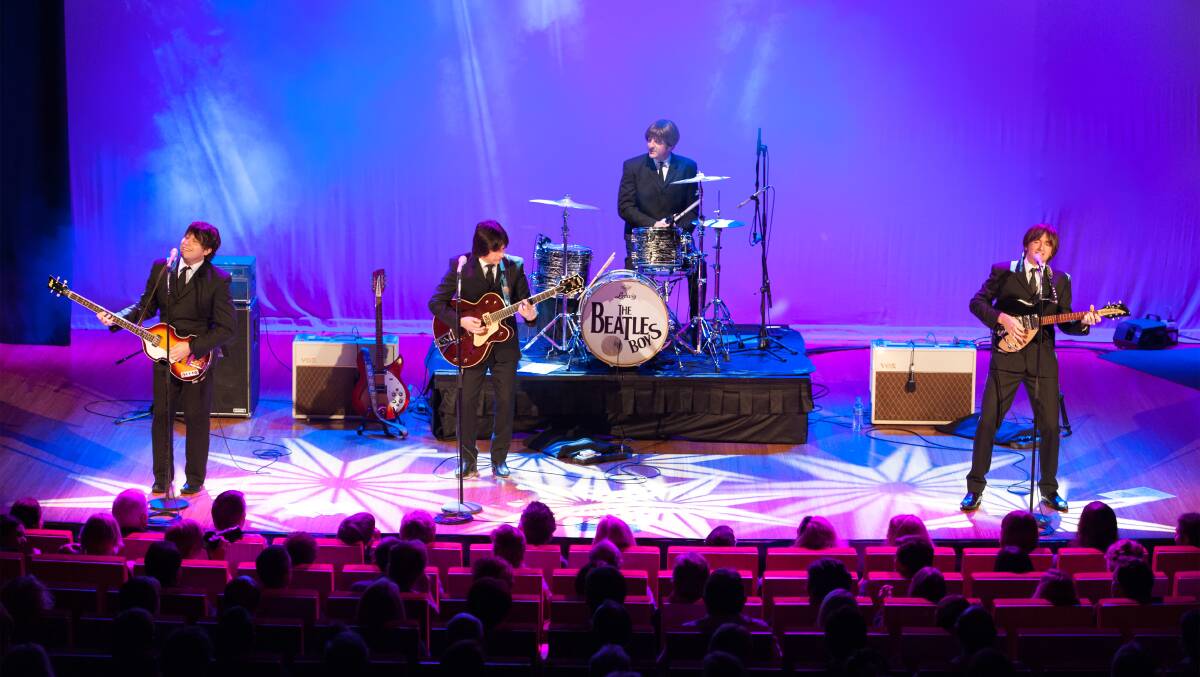 BEATLEMANIA: John Kater, Chris Frazer, Ron Auld and Nandi Pettinato will embody all things Beatles at their tribute show performance this weekend at the Civic Theatre. Picture: Supplied