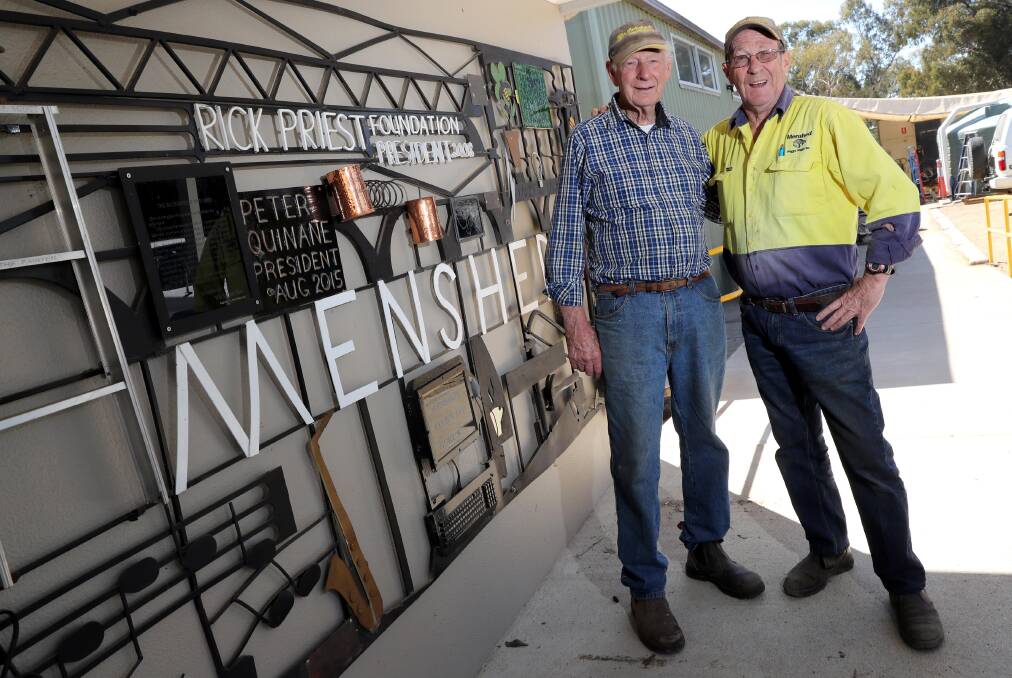 Brothers John and Tony Mason from the Wagga Men's Shed. Picture: Les Smith