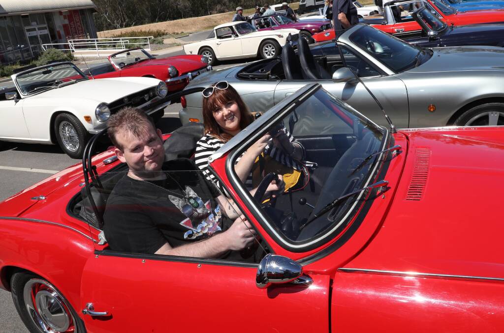 The Triumph Car Club drove through Wagga to raise awareness for The Leisure Company, which provides support for people in the community with a disability.