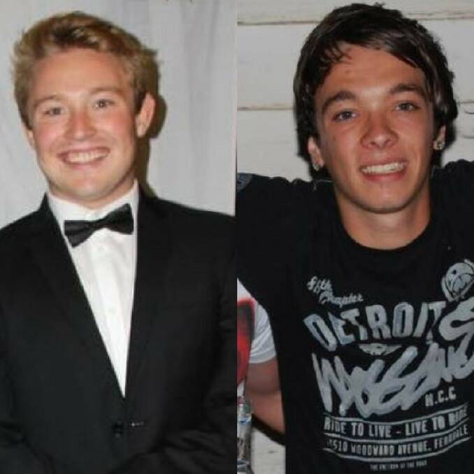 Bradley Potts and Brent Coutts were killed in a crash at Corowa on Sunday.
