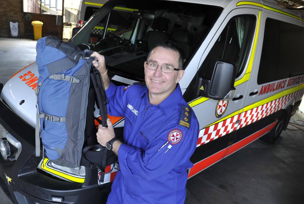 GOOD TREK: Wagga paramedic Steven Trood will be helping the needy next month on a trek in Nepal. Picture: Les Smith