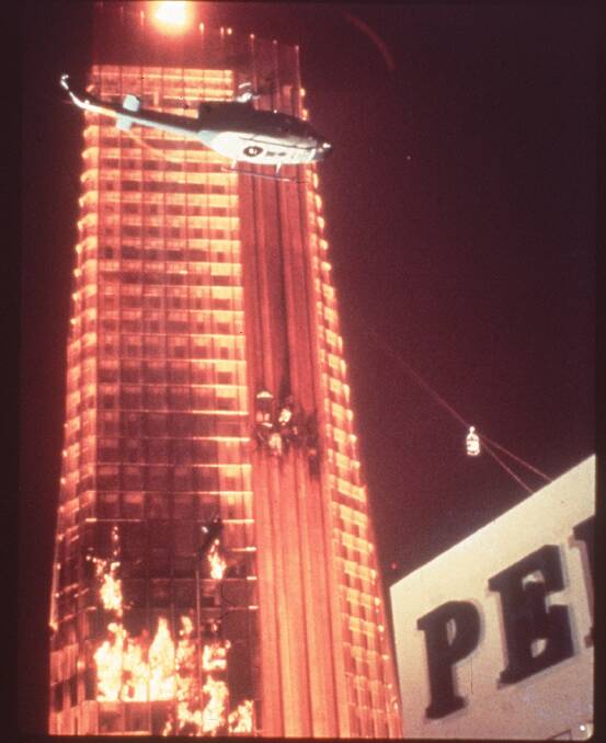 The stars fought over billing but spectacle ruled in The Towering Inferno (1974). Picture: Supplied