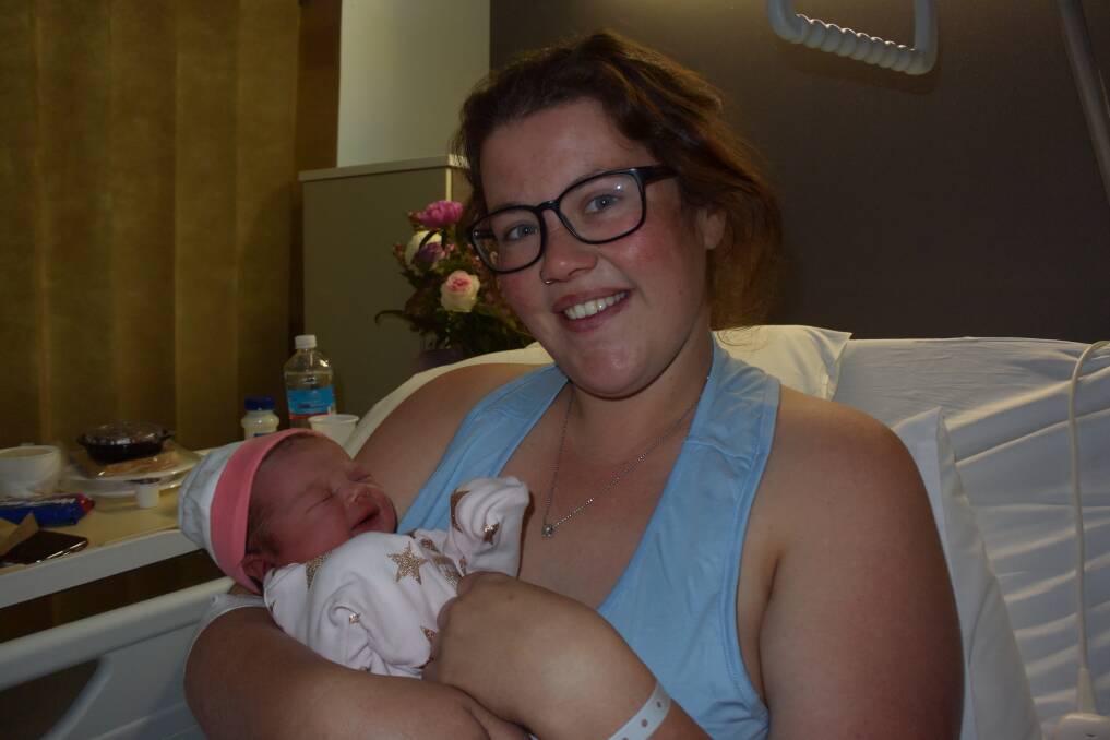 Michelle Smith of Wagga with her first child, Mila Jane Carl-Smith.