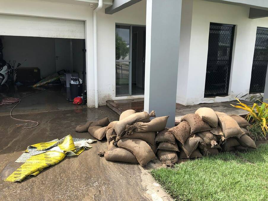 The home of former Wagga woman Kree Kennedy and her family after floodwaters swept through.
