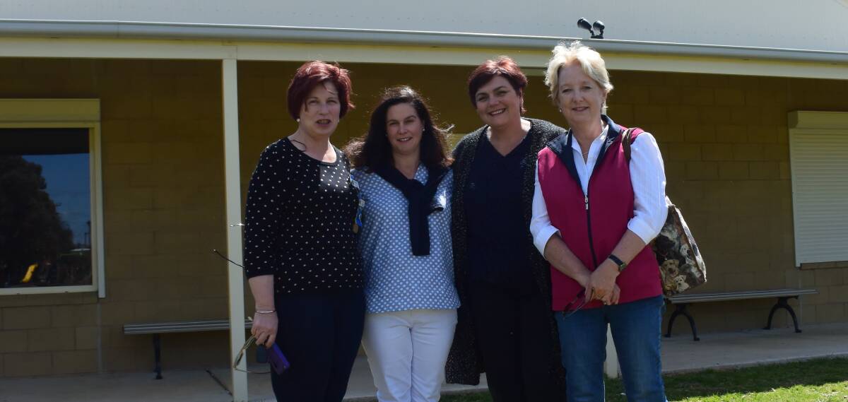 Jane Lieschke, Mardi Walker, Leanne Wellard and Maree Crosskell helped set up the branch at Uranquinty.