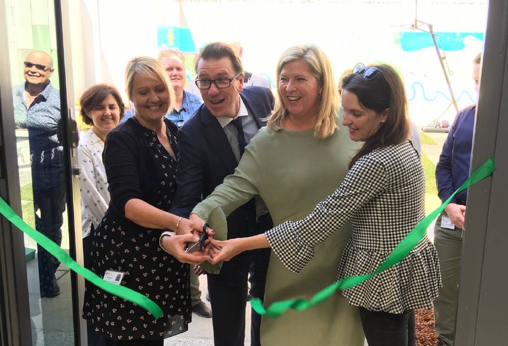 Manager of inpatient services at the Wagga mental health unit Sharlene Brown, Member for Wagga Joe McGirr, Minister for Mental Health Bronnie Taylor, and Ashlee Taylor, the senior occupational therapist, at the mental health unit.