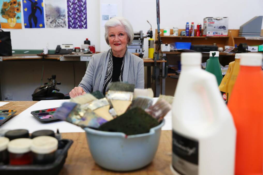 Margaret Golsby enjoys the chance to paint and be with people who understand her condition. Pictures: Emma Hillier