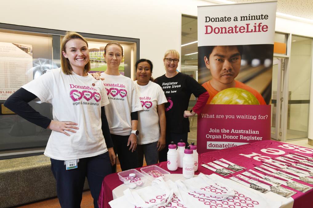 Taylor Barton, Royelene Stanley, Bini Thomas and Kalysa Ackerman want residents to think about organ donation.