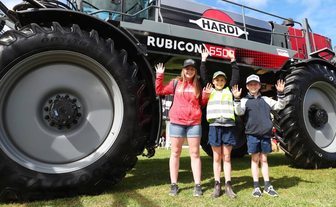 Someof the young visitors to the annual Henty Machinery Field Days.