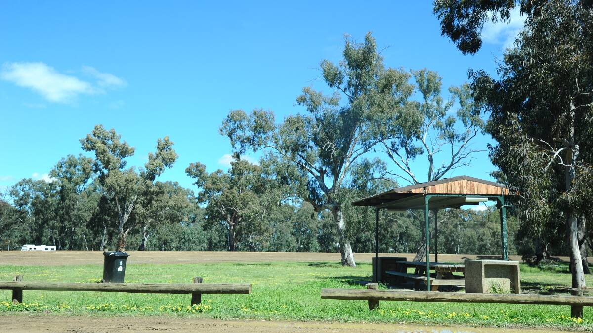 Part of Wagga's Wilks Park, a "primitive camp ground".
