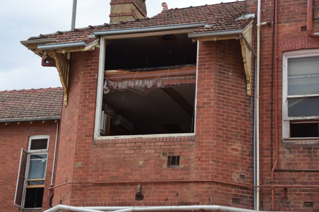 STRIPPED BARE: The old building had to be decontaminated before the heavy machinery moved in.