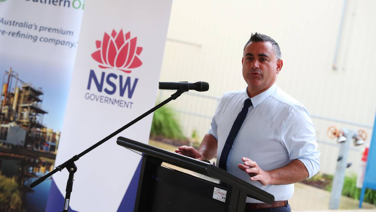 NSW Deputy Premier John Barilaro at the Bomen announcement in January.