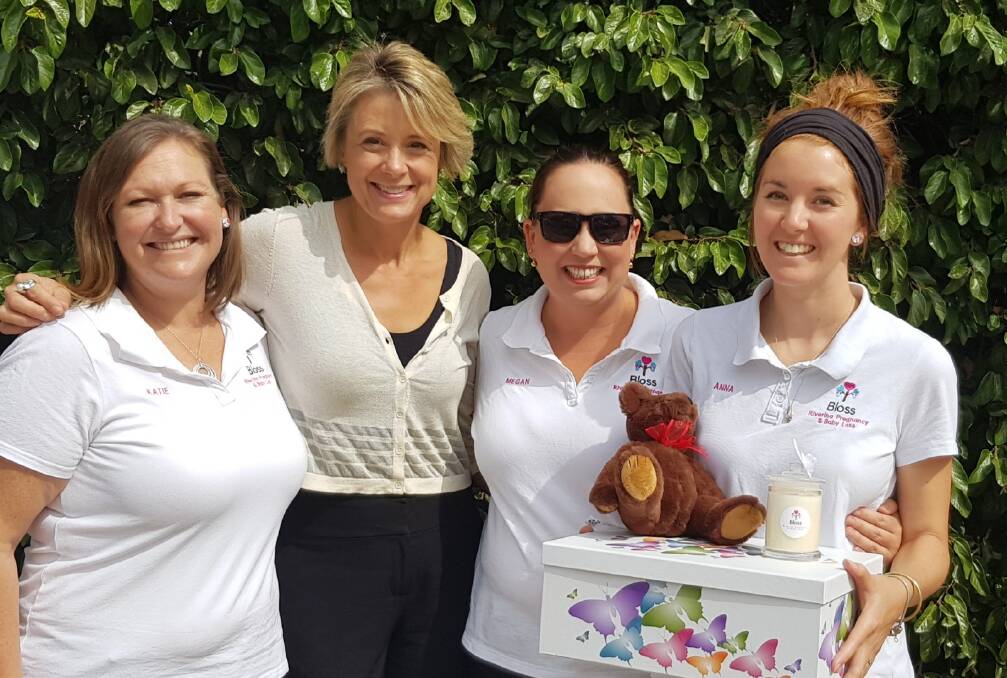 SERVICES OVERHAUL: Senator Kristina Keneally met with Katie Francis, Megan Gaffney and Anna McRorie from Bloss, a stillbirth support group.