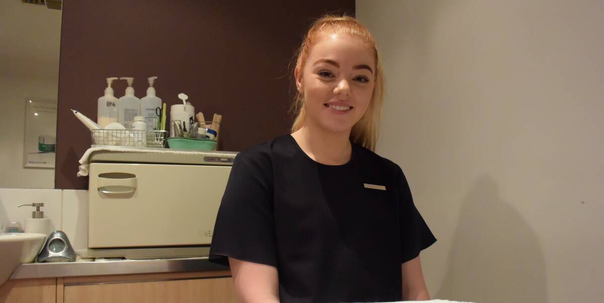 CAREER GOALS: Apprentice beauty therapist Megan Armstrong says undertaking an apprenticeship offers her many career options.