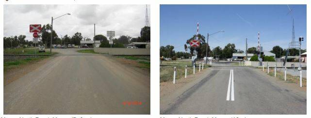 The Marrar Road North upgrade, before and after.
