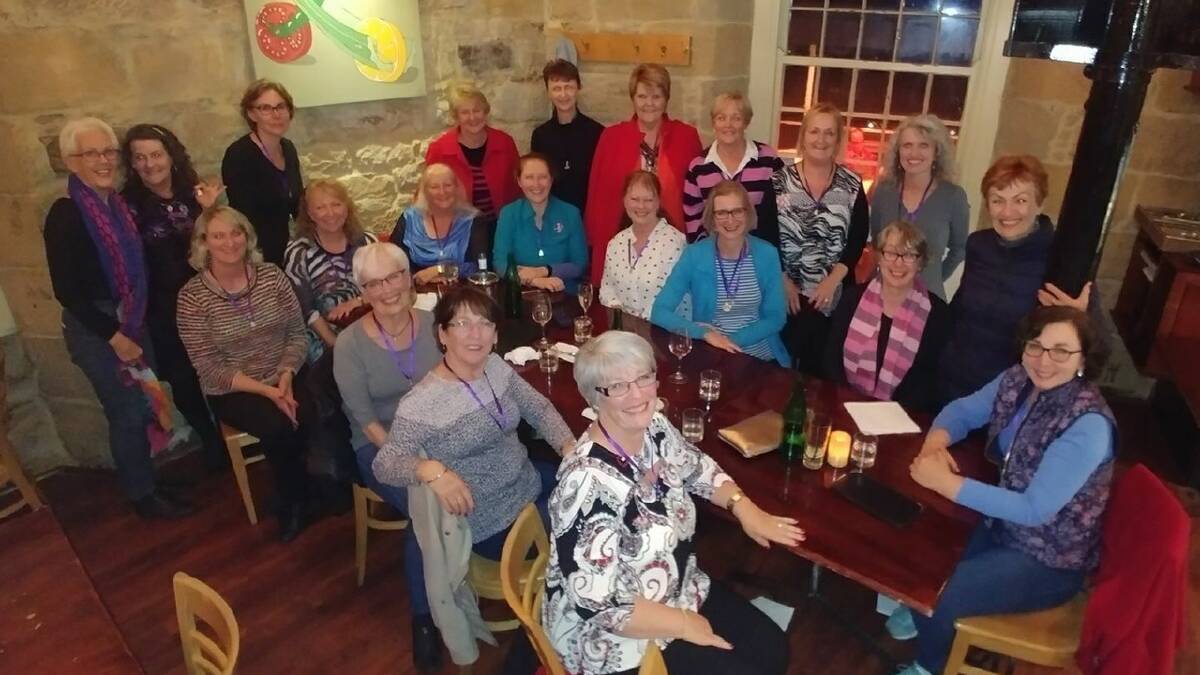 Murrumbidgee Magic members relaxing during their trip to Hobart for the Sweet Adelines competition.