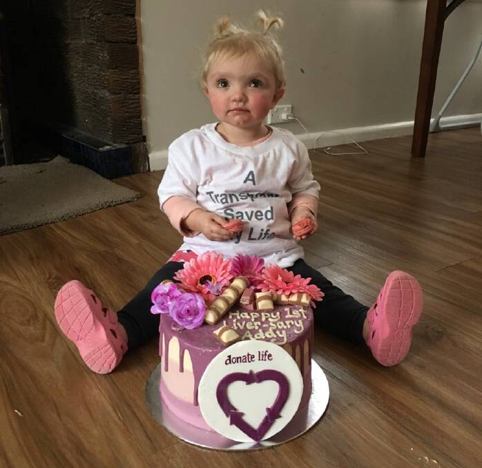 Addison Curry celebrates the first anniversary of her transplant.