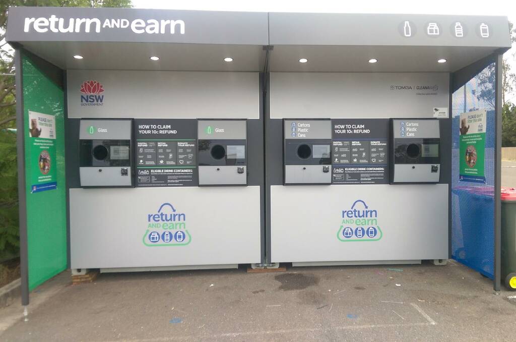 A Return and Earn reverse vending machine.