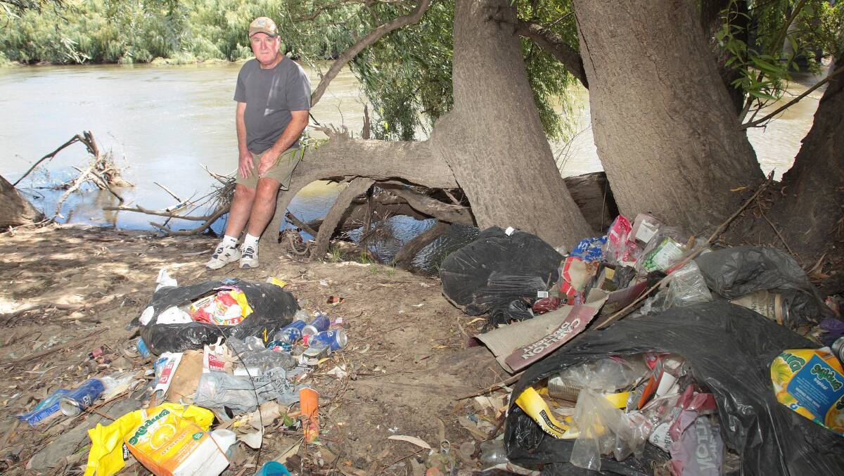 Daryl Kay at the Brick Hill Reserve in 2015. Three years later, he said the area is still plagued by illegal rubbish dumping.