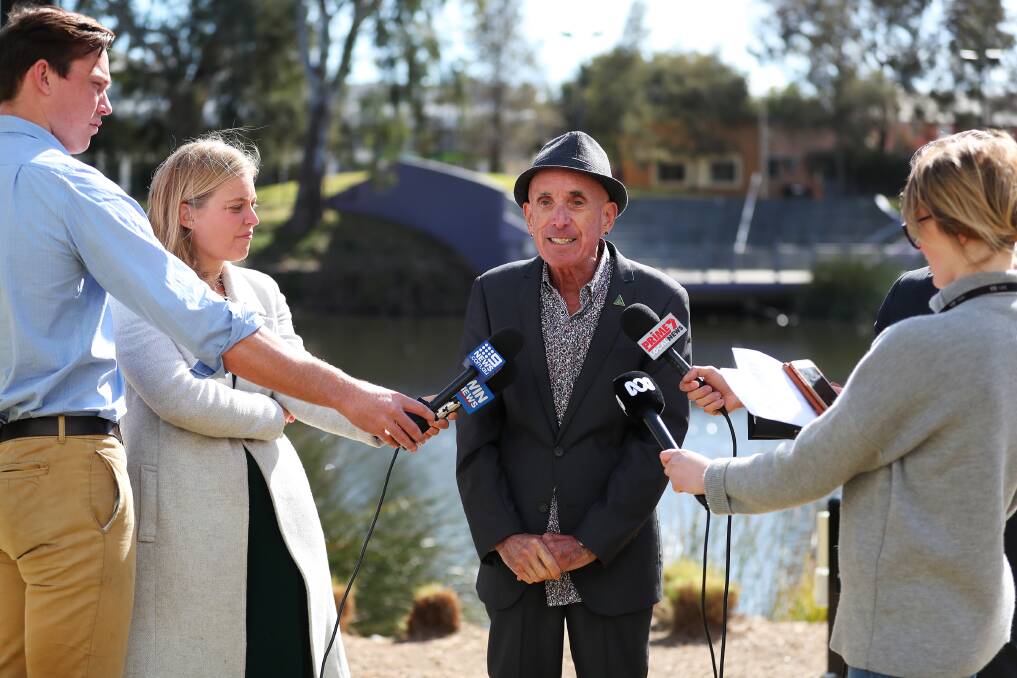 Ray Goodlass during the Wagga byelection campaign.