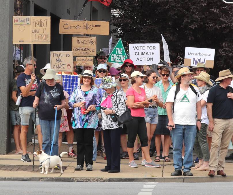 COMMUNITY CALL: Wagga people shared their feelings on climate action at a rally in March.