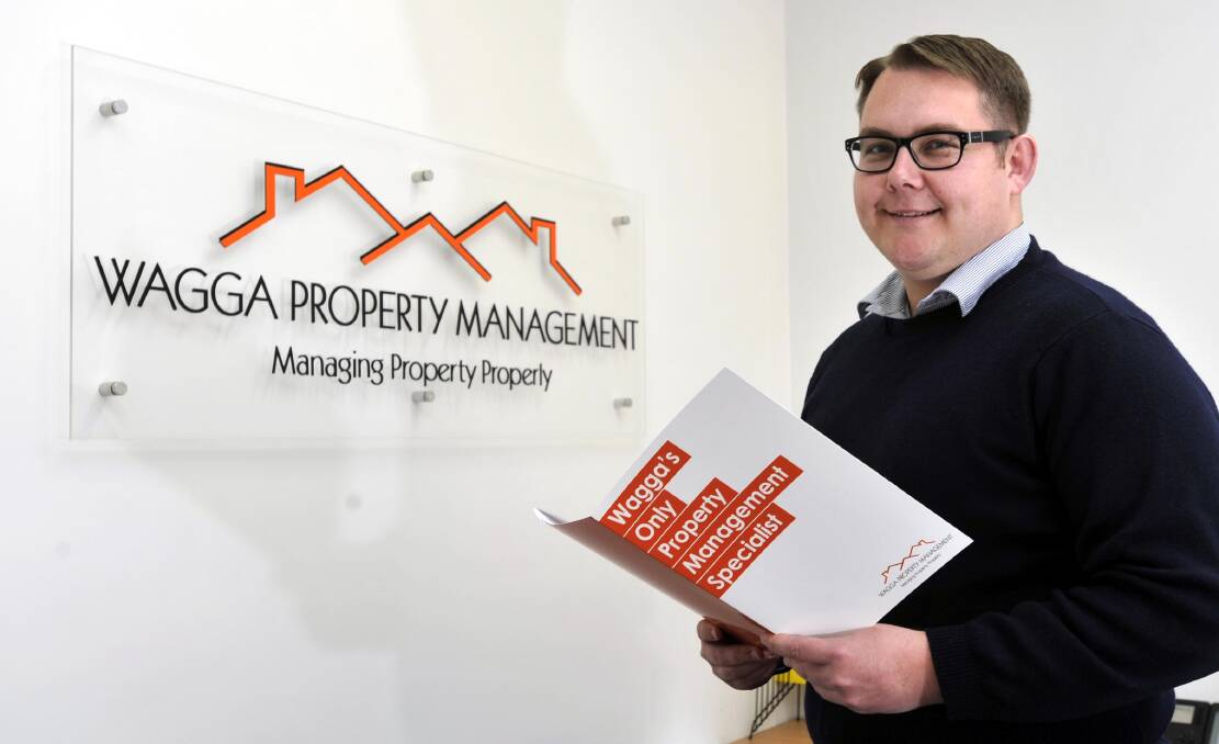 VANISHING SIGN: The Wagga Property Management logo will no longer be needed, as owner Dave Skow has bought Remax Elite and will be combining the two firms.