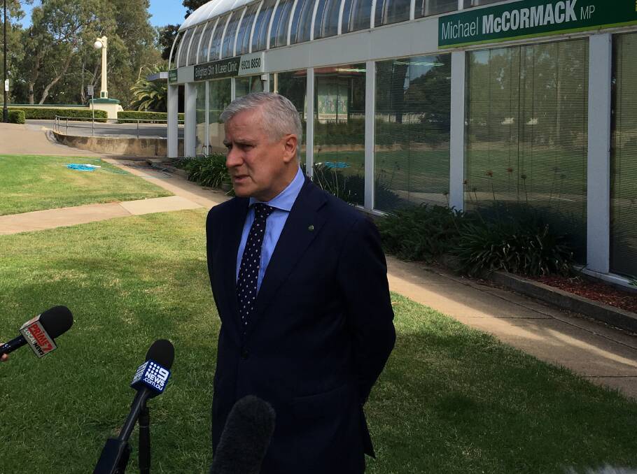 BUSINESS AS USUAL: Member for Riverina and Deputy Prime Minister Michael McCormack, says he has not read Malcolm Turnbull's new book.