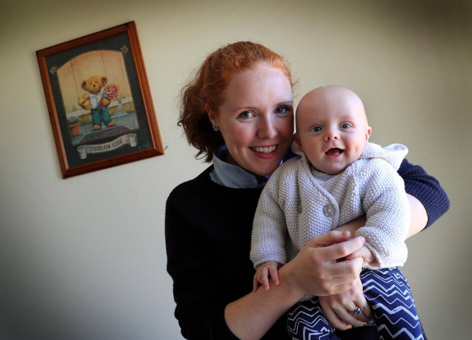 HELPING HAND: Sarah Ritchie and her three-month-old son Joseph, have had help from Murrumbidgee Local Health District and Tresillian family care centre. Picture: Les Smith