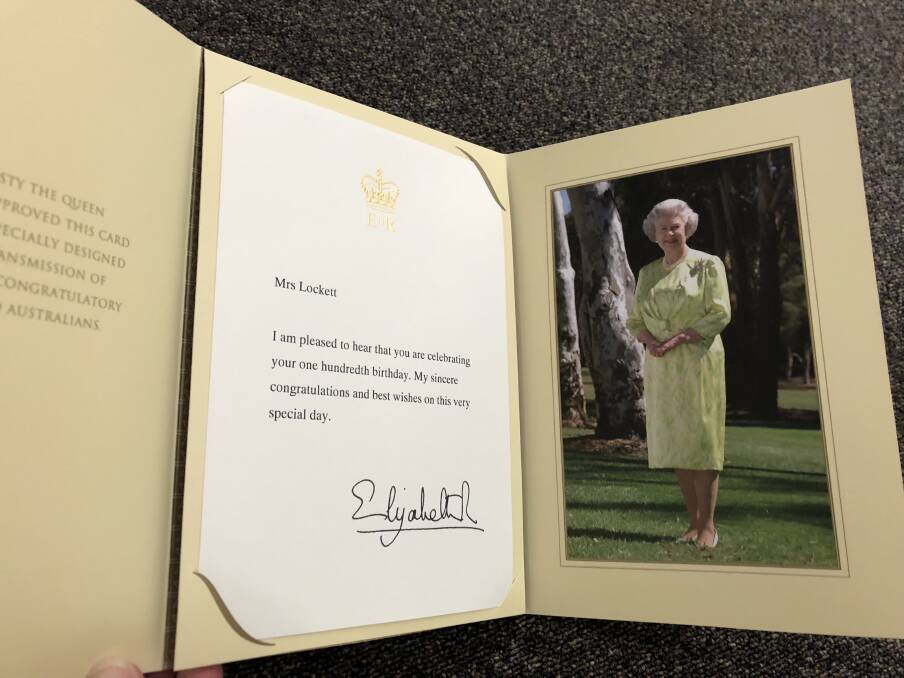 A birthday card from Queen Elizabeth.