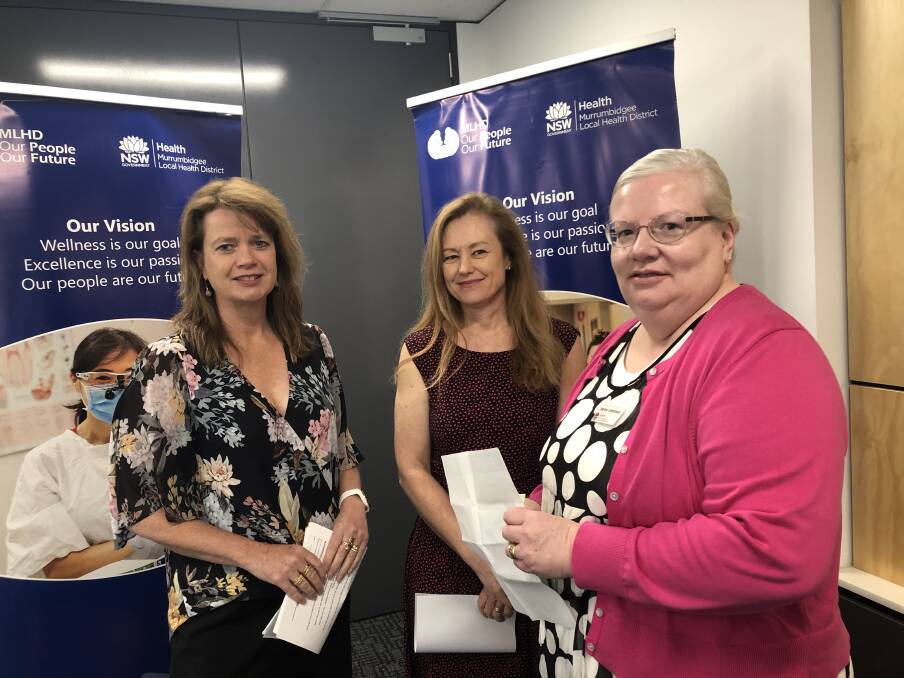 HEALTH ADVICE: Tracey Oakman, Jackie Priestly and Martina Greenaway from the Murrumbidgee Local Health District have advice for the Christmas period. 