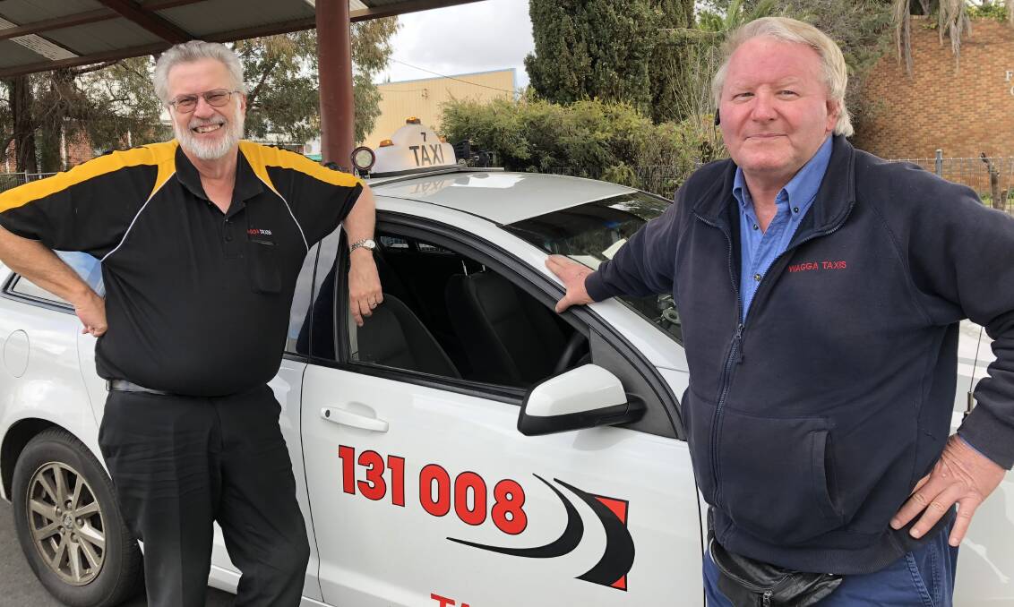 Wagga taxi drivers Tony Auld and Clay Wilson say there are a number of city roads in need of repair. Picture: Jody Lindbeck