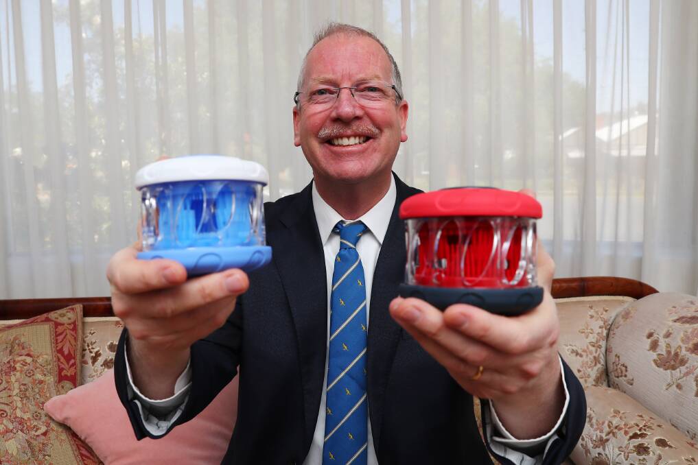 RETHINKING HYGIENE: Wagga dentist Mark Wotherspoon first began working on his HyGenie five years ago. Picture: Emma Hillier